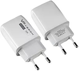 Сетевое зарядное устройство Veron Home Charger AC62M 12W 2.4A 2xUSB-A + microUSB cable White - миниатюра 4