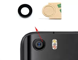 Скло камери Xiaomi Mi5 Black - фото Скло камери Xiaomi Mi5 Black