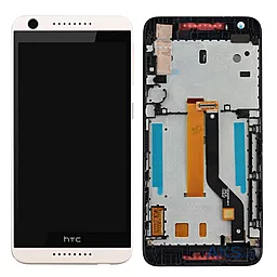 Дисплей HTC Desire 626G с тачскрином и рамкой, White