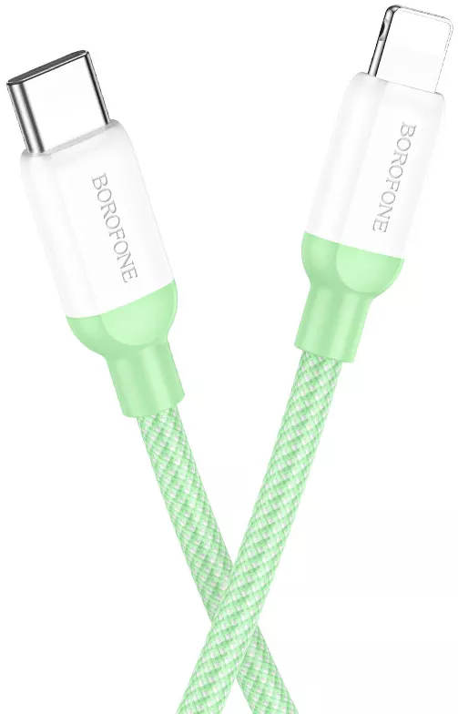 Кабель Borofone BX68 USB Type-C - Lightning 20w 3a 2м PD сable Green - фото 2