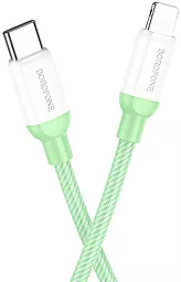 Кабель Borofone BX68 USB Type-C - Lightning 20w 3a 2м PD сable Green - миниатюра 2