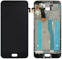 Дисплей Meizu M5, M5 mini с тачскрином и рамкой, Black - фото Дисплей Meizu M5, M5 mini с тачскрином и рамкой, Black