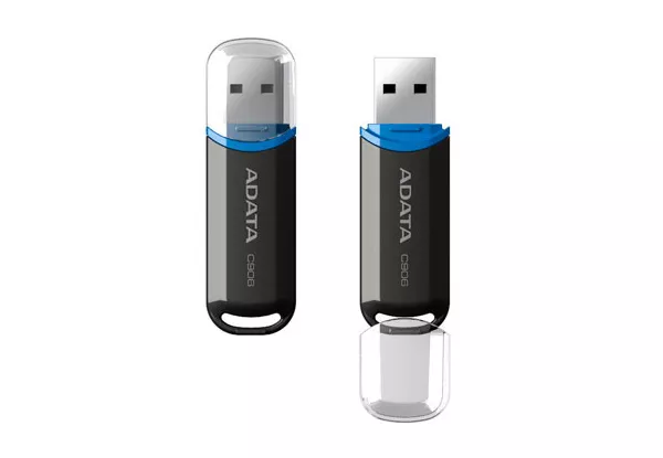 Флешка ADATA 16GB USB 2.0 C906 Black (AC906-16G-RBK) - фото 1