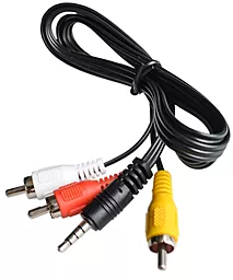 Видеокабель mini-Jack 3.5мм - 3RCA М-М 1.8м Black (17320) Atcom - миниатюра 4 Видеокабель mini-Jack 3.5мм - 3RCA М-М 1.8м Black (17320) Atcom - миниатюра 4