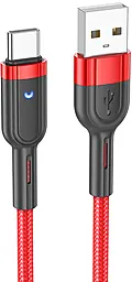 Кабель Hoco U117 intelligent power-off USB-A - Type-C 15w 3a 1.2м cable Red - фото Кабель Hoco U117 intelligent power-off USB-A - Type-C 15w 3a 1.2м cable Red