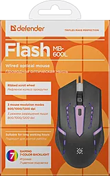 Компьютерная мышка Defender Flash MB-600L (52600) Black - миниатюра 7