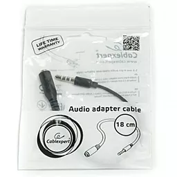 Аудіо подовжувач Cablexpert mini Jack 3.5mm M/F 0.2 м black (CCA-419) - мініатюра 3