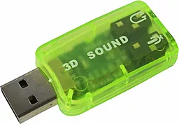 Внешняя звуковая карта Dynamode USB 3D RTL Green - миниатюра 2