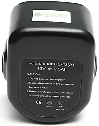 Аккумулятор для шуруповерта Dewalt DW053K-2 12V 2.5Ah NIMH / DV00PT0034 PowerPlant - миниатюра 2