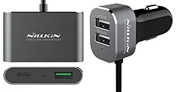 Автомобільний зарядний пристрій з швидкою зарядкою Nillkin PowerShare 3xUSB + USB Type-C QC3.0 57W Black (NKC05)