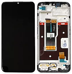 Дисплей Realme C30, C31 (чорний шлейф) з з тачскріном і рамкою, Black