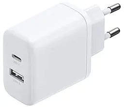 Сетевое зарядное устройство Ugreen X227 20w PD/QC USB-C/USB-A ports fast charger white - фото Сетевое зарядное устройство Ugreen X227 20w PD/QC USB-C/USB-A ports fast charger white