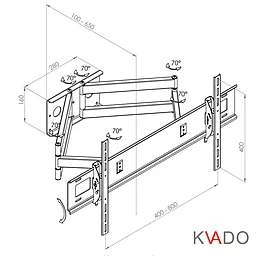 Кронштейн для телевизора Квадо K-68 - миниатюра 4 Кронштейн для телевизора Квадо K-68 - миниатюра 4
