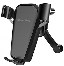 Автодержатель ColorWay Soft Touch Gravity Holder Black (CW-CHG03-BK)