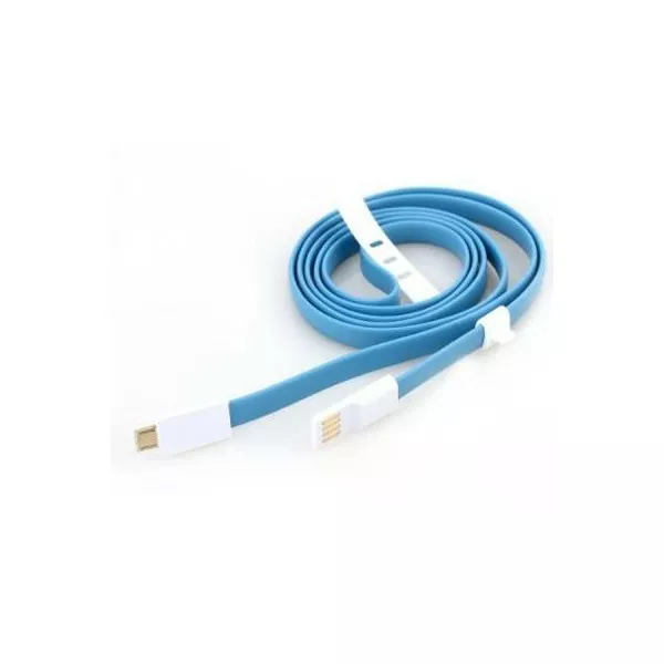 Кабель Auzer AC-M1 USB-A - micro USB 1м cable Blue - фото 2