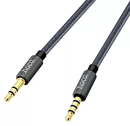 Аудио кабель, с микрофоном Hoco UPA04 AUX mini Jack 3.5mm M/M Cable 1 м gray - миниатюра 3