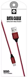Кабель WUW X86 USB-A - micro USB 12w 2.4a 1м cable Red - мініатюра 2 Кабель WUW X86 USB-A - micro USB 12w 2.4a 1м cable Red - мініатюра 2