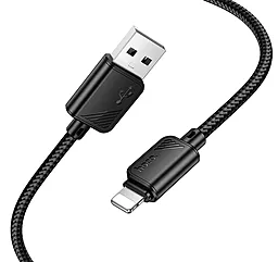 Кабель Hoco X113 USB-A - Lightning 12w 2.4a 1м cable Black - мініатюра 2 Кабель Hoco X113 USB-A - Lightning 12w 2.4a 1м cable Black - мініатюра 2