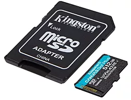 Карта пам'яті Kingston microSDXC 512GB Canvas Go! Class 10 UHS-I U3 V30 A2 + SD-адаптер (SDCG3/512GB) - мініатюра 4
