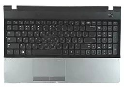 Клавиатура для ноутбука Samsung 300E5A с топ панелью черная