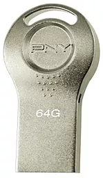 Флешка PNY Attache i Durable Metal 64Gb (FDI64GATTI-EF) Silver - фото Флешка PNY Attache i Durable Metal 64Gb (FDI64GATTI-EF) Silver