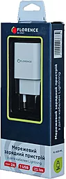 Сетевое зарядное устройство Florence 1USB 2A + Lightning Cable White (FL-1020-WL) - миниатюра 5