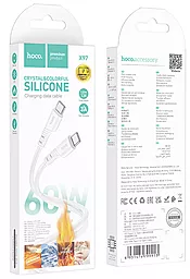 Кабель Hoco X97 Crystal Silicone USB Type-C - Type-C 60w 3a 1м PD cable White - миниатюра 7 Кабель Hoco X97 Crystal Silicone USB Type-C - Type-C 60w 3a 1м PD cable White - миниатюра 7