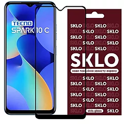 Защитное стекло SKLO 3D Full Glue для Tecno Spark 10C Black