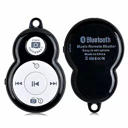 Брелок для селфі Yunteng Bluetooth кнопка Music Remote Shutter Black - мініатюра 2