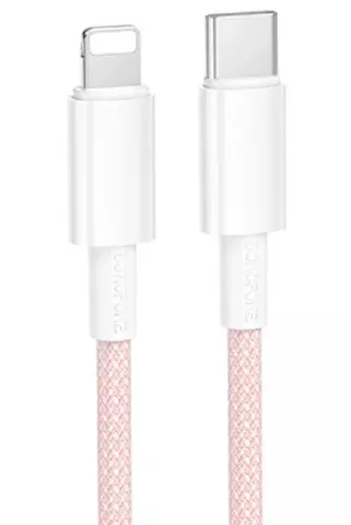Кабель Borofone BX117 Source USB Type-C - Lightning 27w 3a 1м PD сable Pink - фото 1