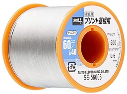 Припой проволочный Goot SE-56006 0.6 мм Sn60Pb50 500 г на катушке - фото Припой проволочный Goot SE-56006 0.6 мм Sn60Pb50 500 г на катушке