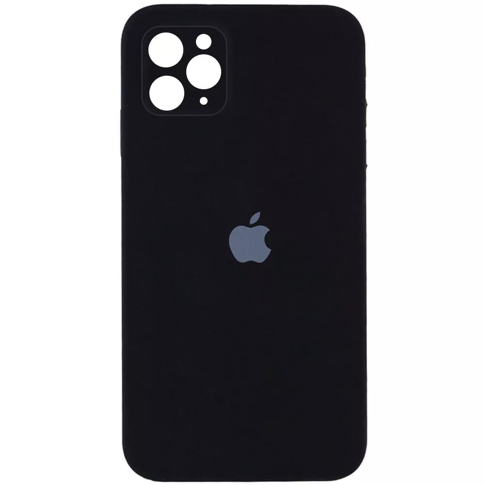 Чехол Silicone Case Full Camera Square для Apple iPhone 11 Pro Black - фото 1