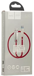 Кабель Hoco U35 Space Shuttle Smart Power Off USB-A - Type-C 12w 2.4a 1.2м cable Red - миниатюра 4 Кабель Hoco U35 Space Shuttle Smart Power Off USB-A - Type-C 12w 2.4a 1.2м cable Red - миниатюра 4