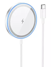 Беспроводное (индукционное) зарядное устройство Hoco CW53 15w wireless charger silver - фото Беспроводное (индукционное) зарядное устройство Hoco CW53 15w wireless charger silver