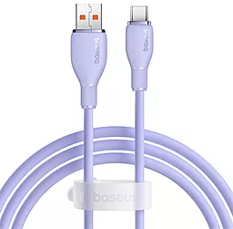Кабель Baseus Pudding Series Fast Charging USB-A - Type-C 100w 6a 2м cable Purple (P10355703511-01)