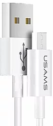 Кабель Usams US-SJ284 U23 USB-A - micro USB 12w 2.4a 1.2м cable White