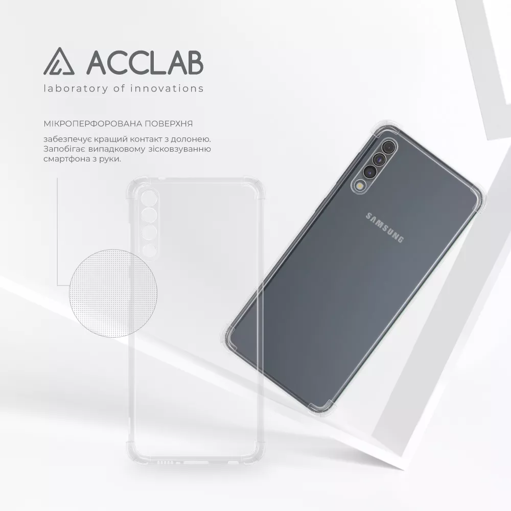 Чехол ACCLAB Shockproof для Samsung Galaxy A50 Transparent - фото 5