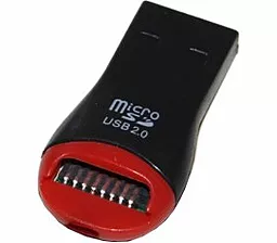 Кардридер Voltronic USB 2.0 MicroSD (06259) Black/Red - миниатюра 2