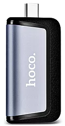Перехідник-Cardreader Hoco HB4 Type-C to USB 3.0/Card Reader Black