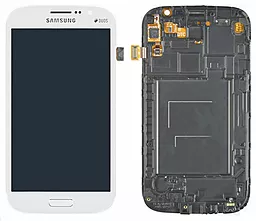 Дисплей Samsung Galaxy Grand I9082 с тачскрином и рамкой, оригинал, White