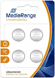 Батарейки MediaRange CR2032 3V Lithium 4шт (MRBAT132) 3 V