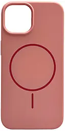 {"ru": "Чехол", "uk": "Чохол"} Silicone Case Full Fine Ring MagSafe для Apple iPhone 14  Shiny Pink
