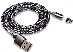 Кабель Walker C590 Magnetic USB-A - micro USB 12w 2.4a 1м cable Gray - фото Кабель Walker C590 Magnetic USB-A - micro USB 12w 2.4a 1м cable Gray