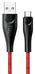 Кабель Usams U41 Braided USB-A - Type-C 10w 2a 2м cable Red (US-SJ395) - фото Кабель Usams U41 Braided USB-A - Type-C 10w 2a 2м cable Red (US-SJ395)