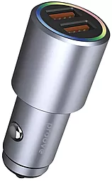 Автомобильное зарядное устройство Proove 36w QC3.0 2xUSB-A ports car charger metal gray (48858) - фото Автомобильное зарядное устройство Proove 36w QC3.0 2xUSB-A ports car charger metal gray (48858)