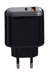Сетевое зарядное устройство с быстрой зарядкой XO L42 18w PD USB-C/USB-A ports charger black - фото Сетевое зарядное устройство с быстрой зарядкой XO L42 18w PD USB-C/USB-A ports charger black