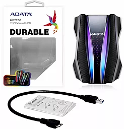 Зовнішній жорсткий диск ADATA HD770G 1TB USB3.2 Black/Blue (AHD770G-1TU32G1-CBK) - мініатюра 4