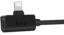 USB Кабель Hoco LS9 Lightning Cable with Audio Converter 1.2M Black - мініатюра 2