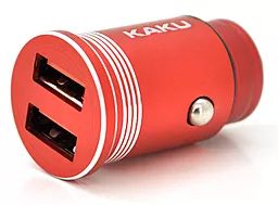 Автомобільний зарядний пристрій iKaku 15.5w 2xUSB-A ports car charger red (KSC-175)