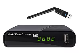 Комплект цифрового ТВ World Vision T624D3 + Wi-Fi Адаптер